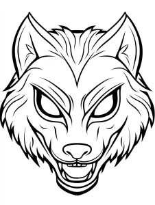 imprimer coloriage Masque Halloween pour enfant
