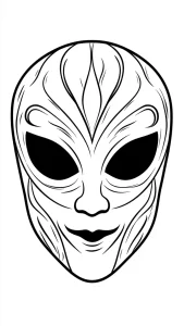 imprimer coloriage Masque Halloween gratuit