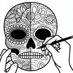 coloriage Masque Halloween à imprimer pour enfant de 6 ans