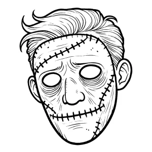 coloriage Masque Halloween gratuit pour enfants