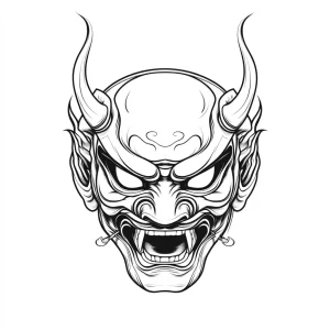 coloriage Masque Halloween à imprimer kawaii
