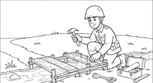 coloriage Militaire updated pour bebe a imprimer