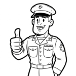 coloriage Militaire updated à imprimer pour enfant de 10 ans