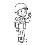 coloriage Militaire updated à imprimer pour enfant de 12 ans