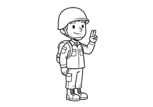 coloriage Militaire updated à imprimer pour enfant de 12 ans