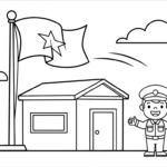 coloriage Militaire updated à imprimer pour enfant de 3 ans