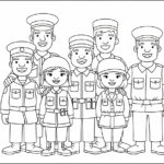 coloriage Militaire updated pour enfant de 3 ans
