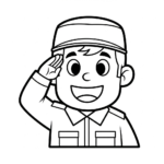 coloriage Militaire updated à imprimer pour enfant de 2 ans