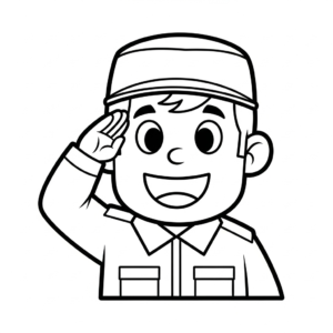 coloriage Militaire updated à imprimer pour enfant de 2 ans