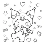 coloriage Motifs de Kuromi pour enfant gratuit