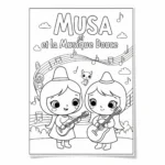 imprimer coloriage Musa et la Musique Douce pour enfant