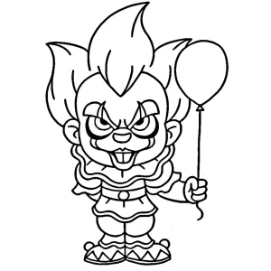 coloriage Pennywise à imprimer pdf gratuit