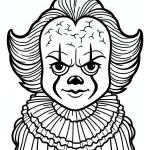 coloriage Pennywise à imprimer kawaii