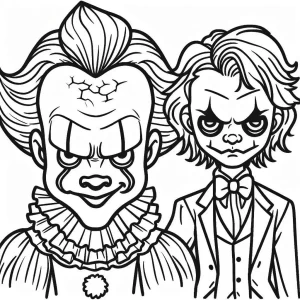 image de coloriage Pennywise pour enfant