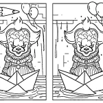 coloriage Pennywise à imprimer pour enfant de 7 ans