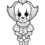 coloriage Pennywise et decoupage a imprimer gratuit