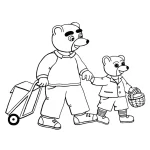 coloriage Petit Ours Brun a imprimer gratuitement