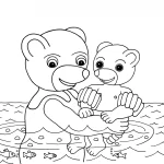 coloriage Petit Ours Brun en ligne pour enfant