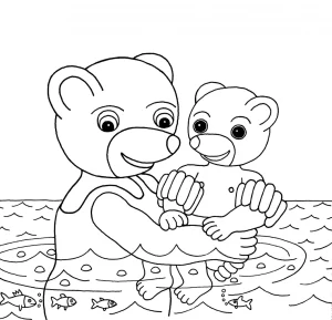 coloriage Petit Ours Brun en ligne pour enfant