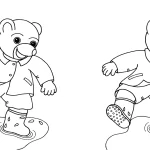 coloriage Petit Ours Brun et découpage à imprimer