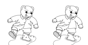 coloriage Petit Ours Brun et découpage à imprimer