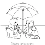 coloriage Petit Ours Brun à imprimer gratuitement