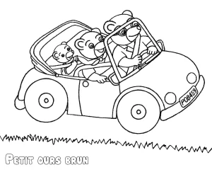 coloriage Petit Ours Brun en ligne pour enfant