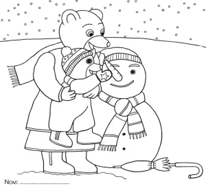 coloriage Petit Ours Brun gratuit