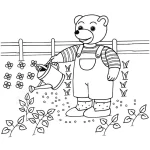 coloriage Petit Ours Brun pour enfant de 2 ans