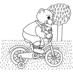coloriage Petit Ours Brun pour bebe a imprimer