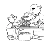 a imprimer coloriage Petit Ours Brun gratuit