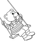 coloriage Petit Ours Brun et découpage à imprimer