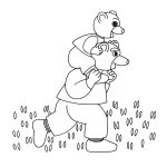 coloriage Petit Ours Brun gratuit pour enfants