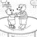 coloriage Petit Ours Brun pour enfant de 3 ans