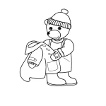 coloriage Petit Ours Brun pour bebe a imprimer