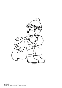 coloriage Petit Ours Brun pour bebe a imprimer