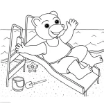 coloriage Petit Ours Brun pour enfants à imprimer