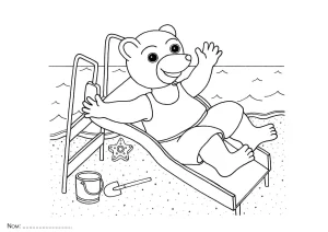 coloriage Petit Ours Brun pour enfants à imprimer