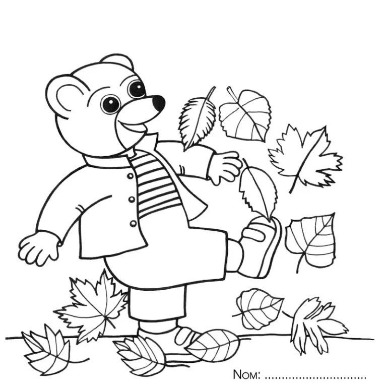 Tranh tô màu Petit Ours Brun