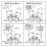 coloriage Petit Ours Brun et les Saisons gratuit pour enfants