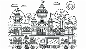 coloriage Playmobil pour enfant de 2 ans