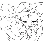 image de coloriage Pomni pour enfant