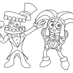 coloriage Pomni à imprimer pdf gratuit