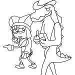 coloriage Pomni à imprimer kawaii