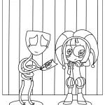 coloriage Pomni pour enfant à imprimer