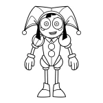 coloriage Pomni pour enfant de 2 ans