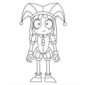 coloriage Pomni a imprimer gratuitement