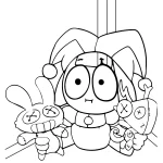 coloriage Pomni d