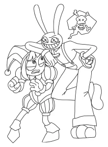 a imprimer coloriage Pomni gratuit