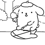 coloriage Pompompurin educatif pour enfant